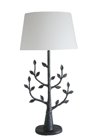 Tree table lamp made from bronze