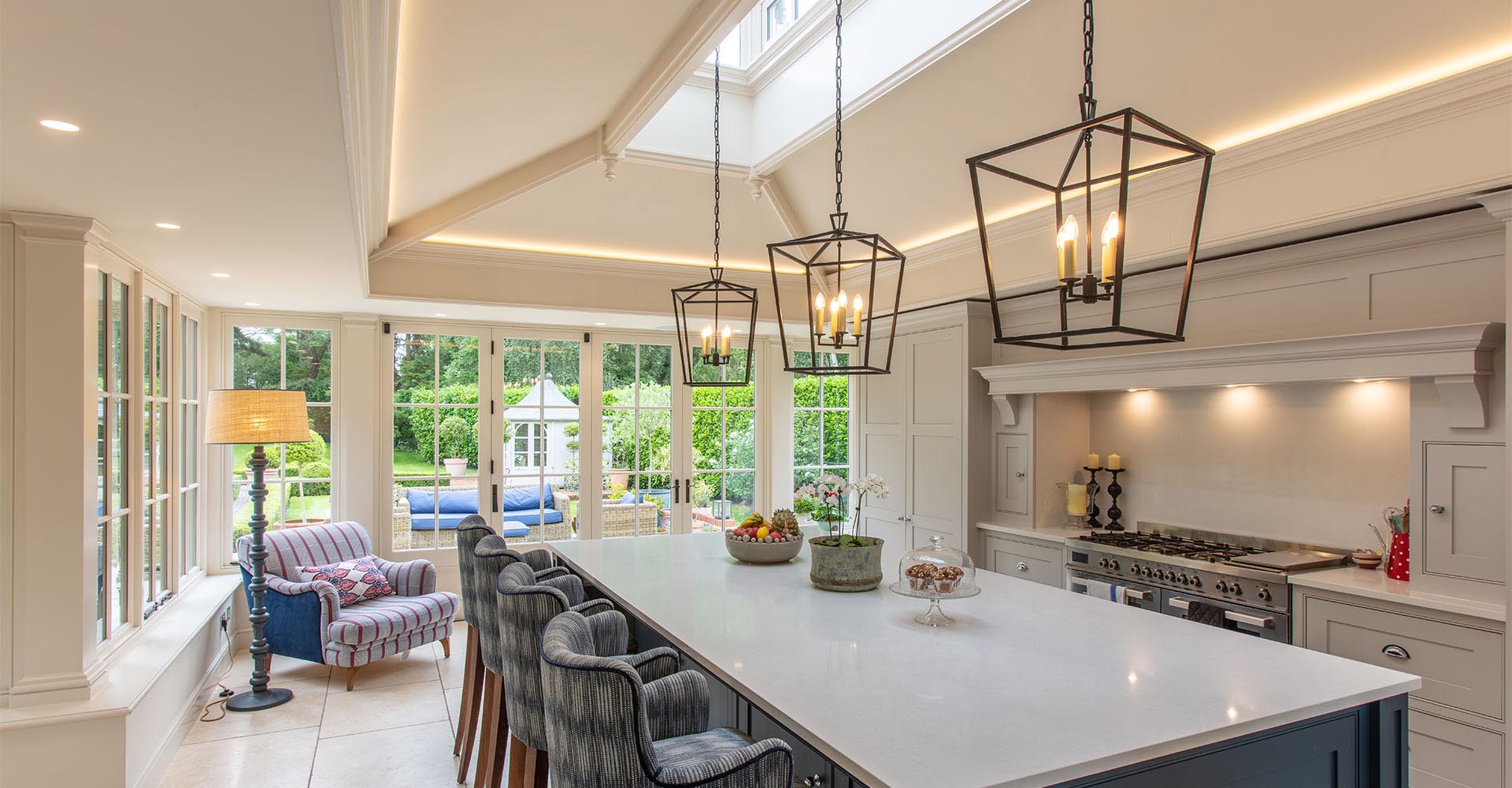 Kitchen inside an orangery