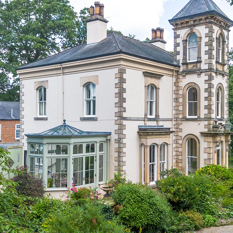 Octagonal orangery - drone shot