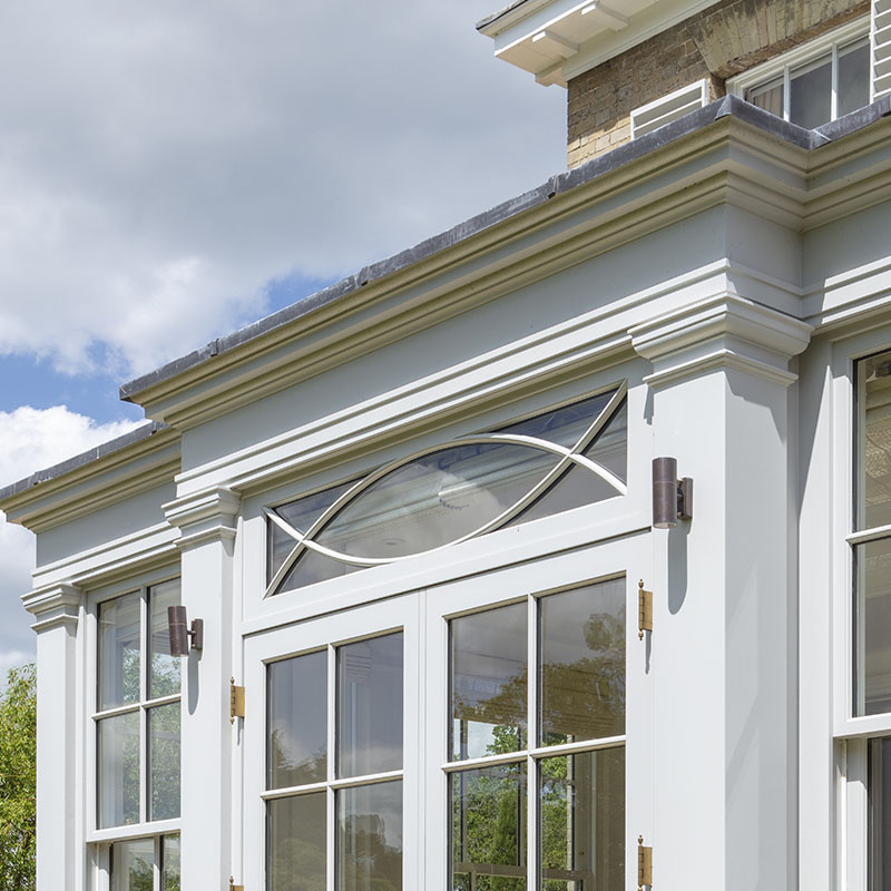 orangery with fanlight detail