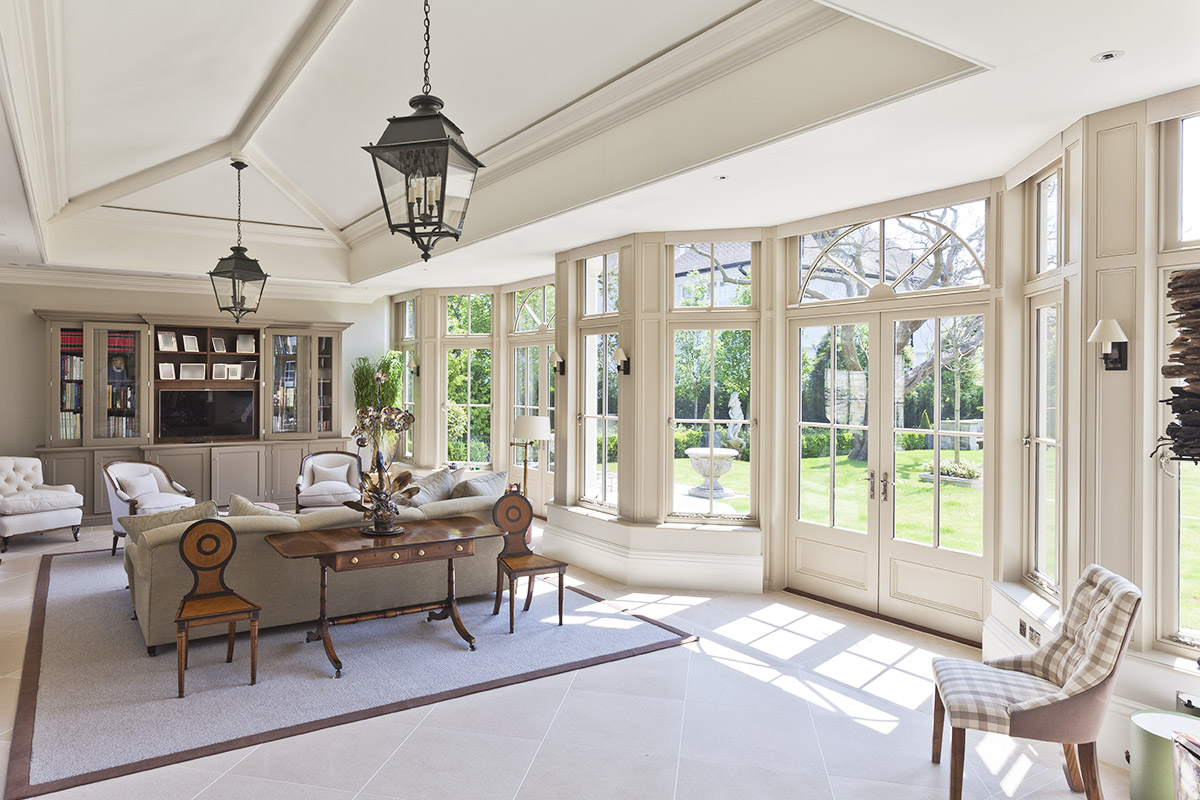 Shaped orangery design - interior