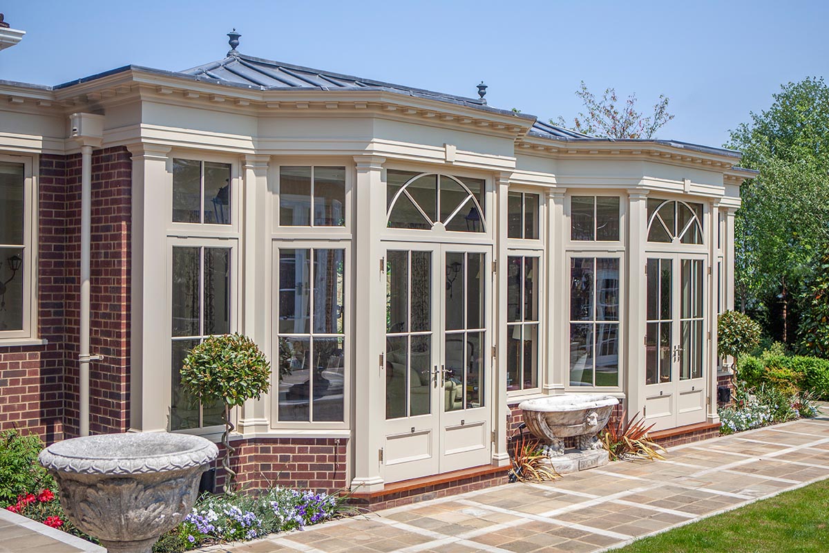 Shaped orangery design - exterior