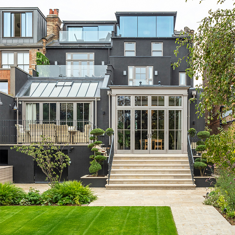 Multi structure townhouse extension