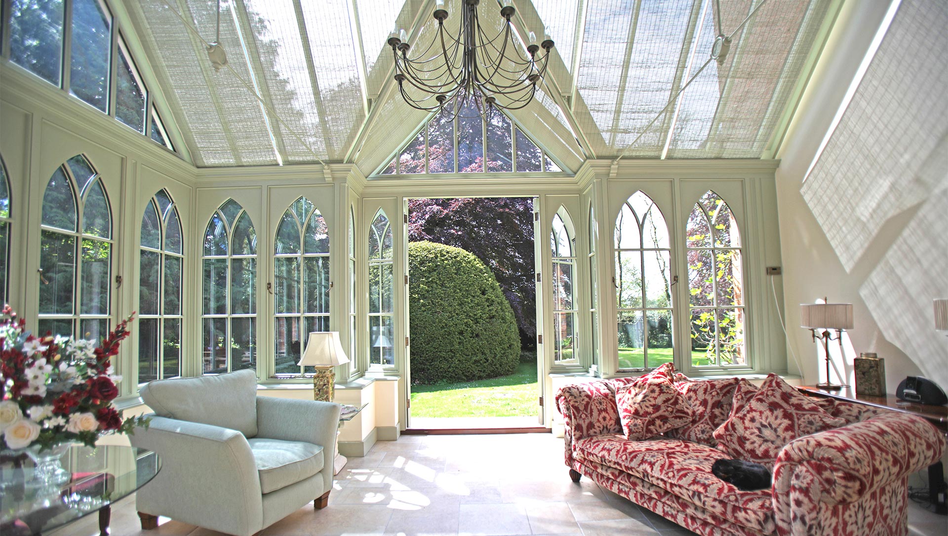 Conservatory on a victorian rectory view to the garden