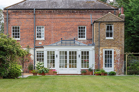 Orangery addition in a grade II listed home