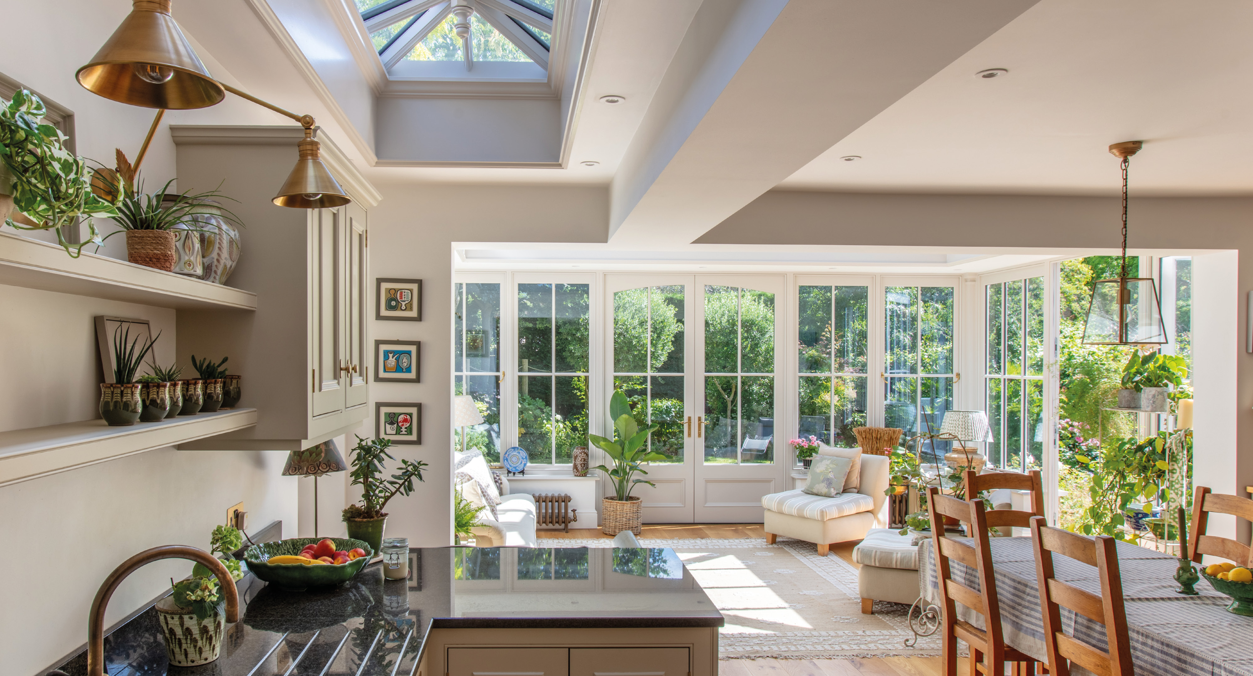 French farmhouse with classical orangery