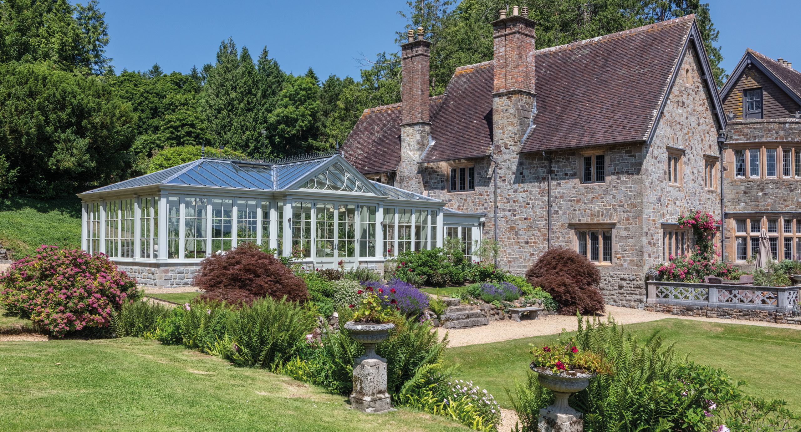 Georgian country home with orangery