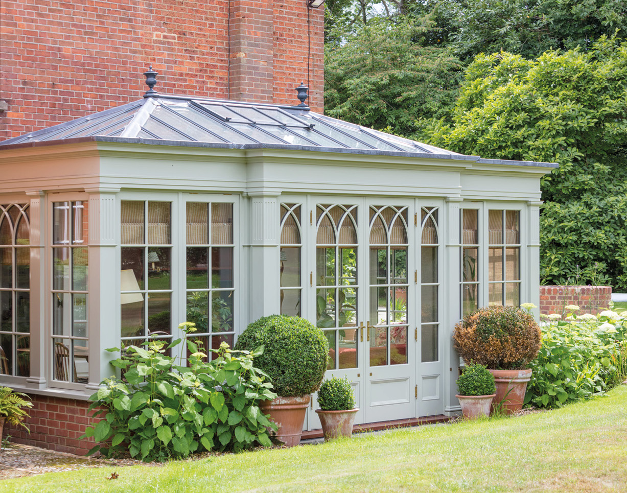 close up of orangery from outside