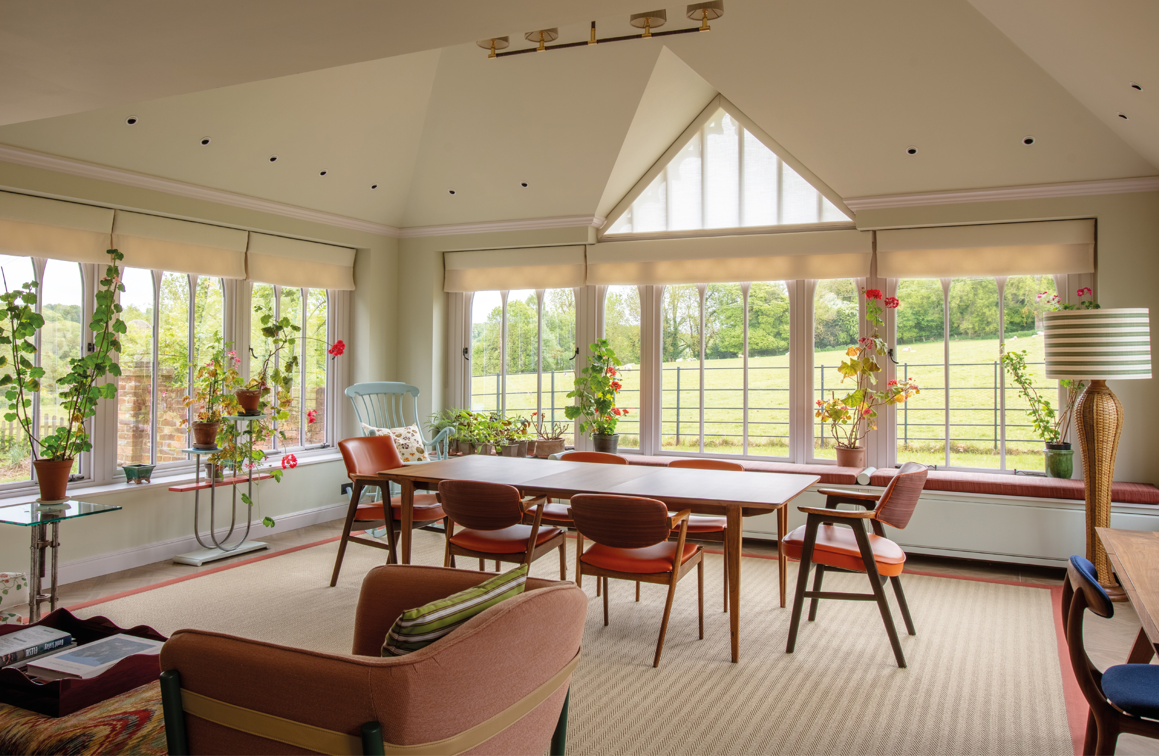 Inside garden room extension