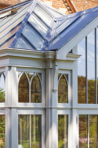 Close up shot of itnricate conservatory detail