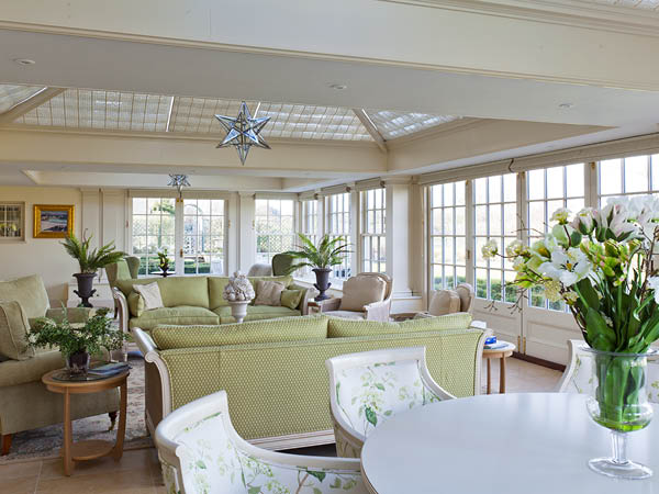 large orangery with space for entertaining and dining