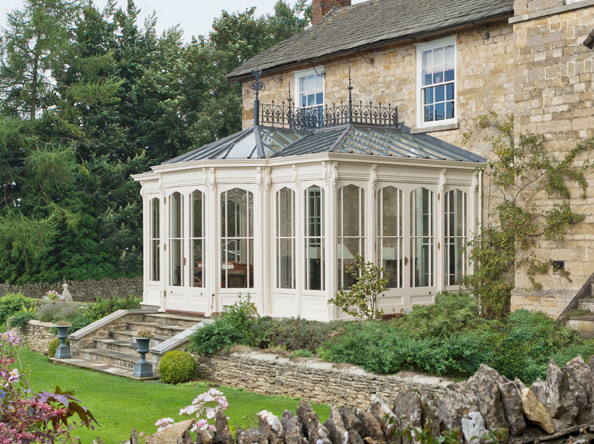 victorian orangery with feature fanlight