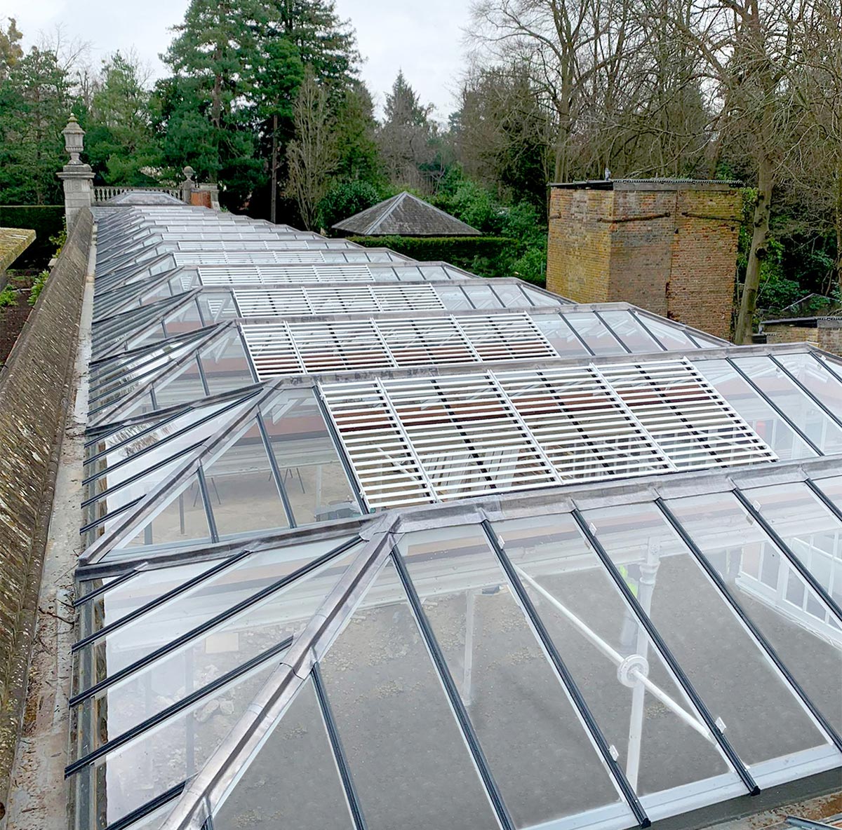 Example of an orangery with a glazed roof