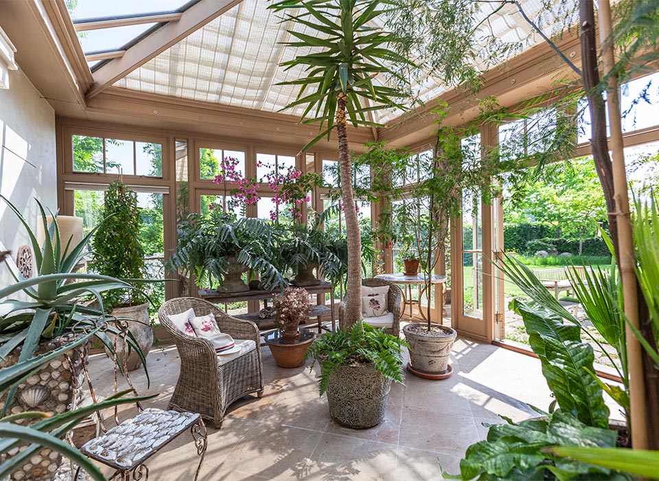 Bespoke conservatory used as a plant room