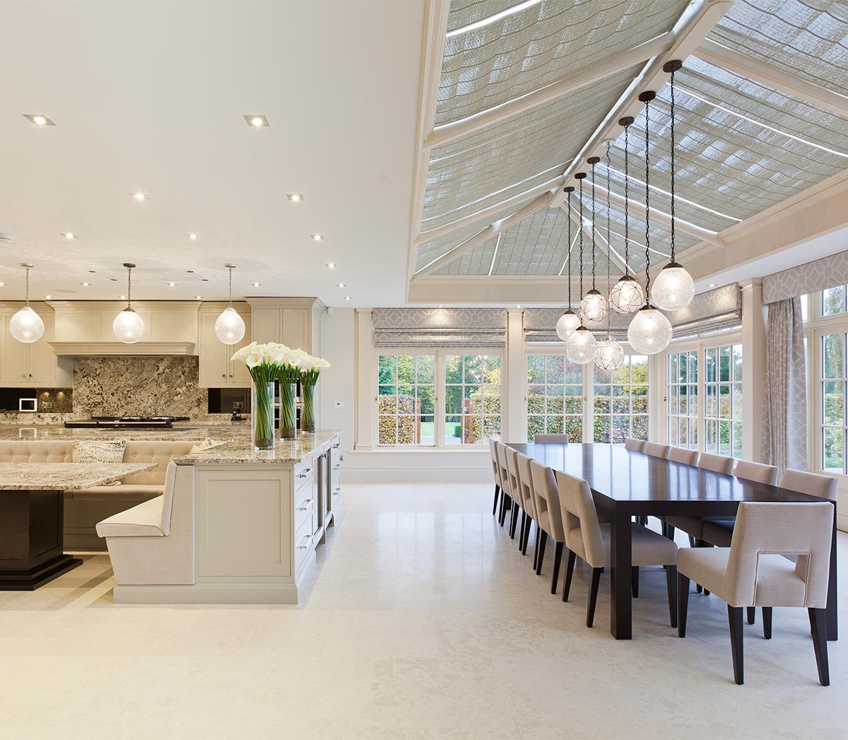 Orangery as an extension of the kitchen