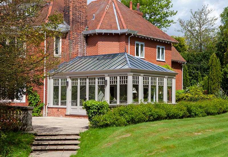 Solid roof edwardian conservatory