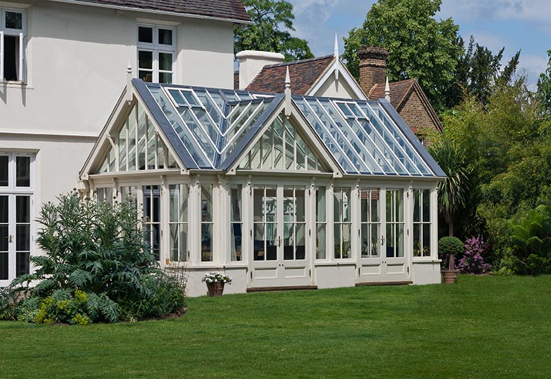 Victorian conservatory with decorative feature barge board