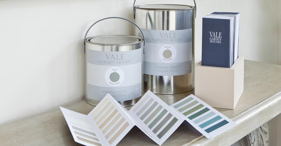 Vale Conservatory Paint tins and samples card
