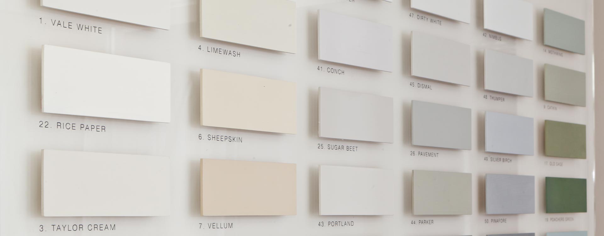 Portland Paint Colour Chart