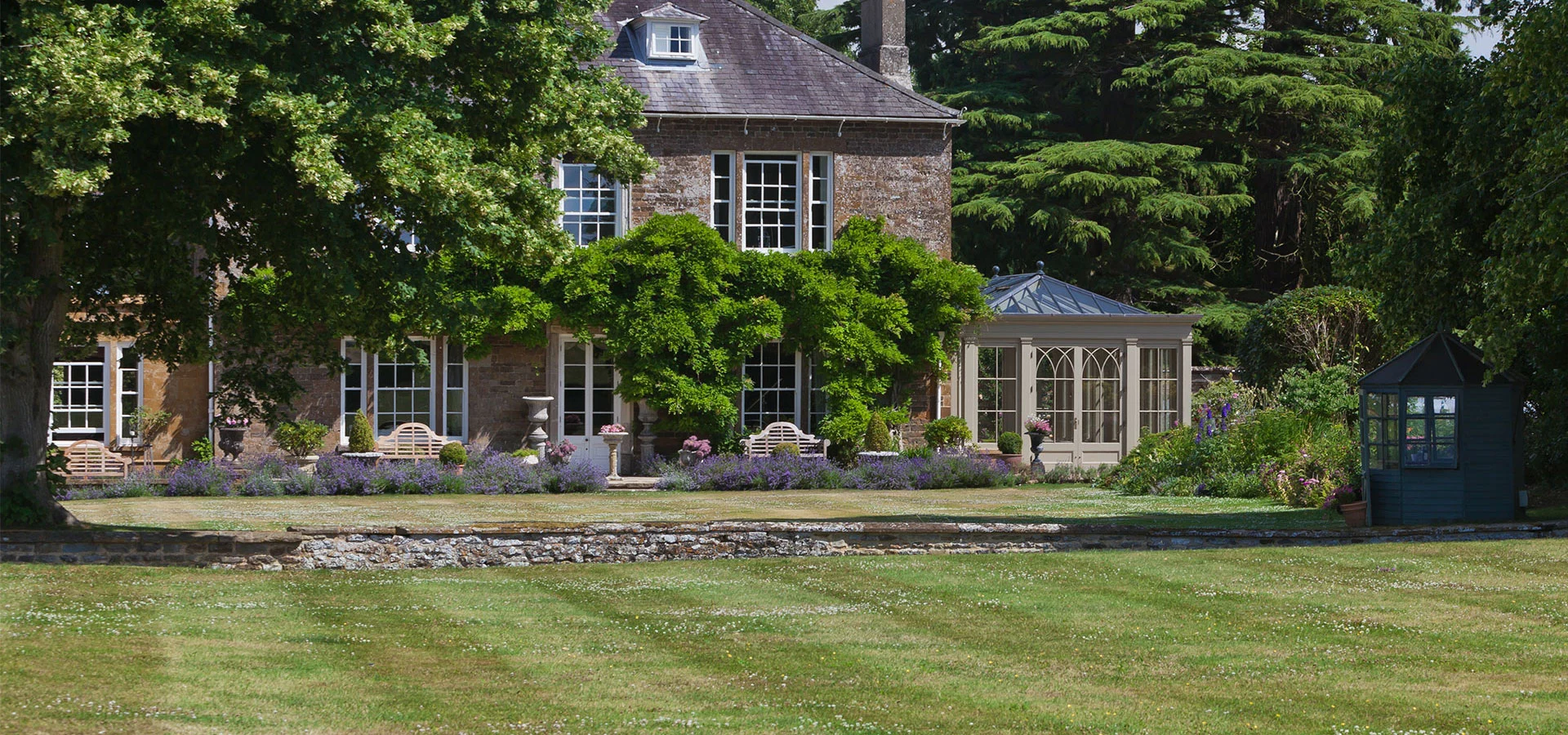Bespoke orangery in an English garden