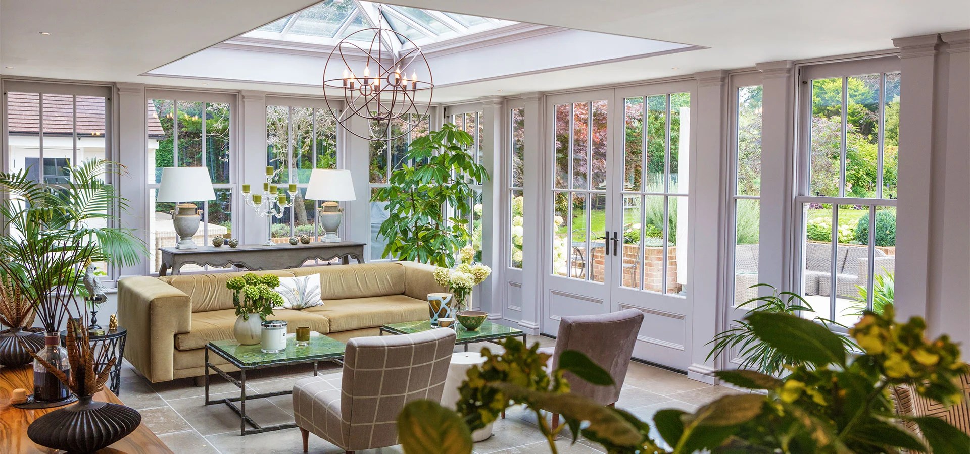 Example of interior design in an orangery