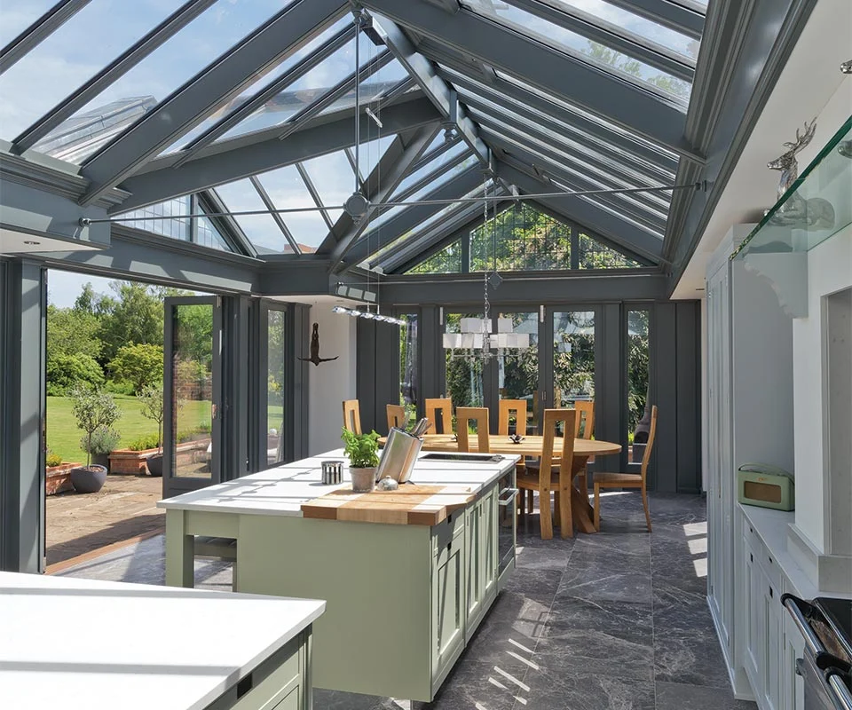 Example of a conservatory kitchen extension