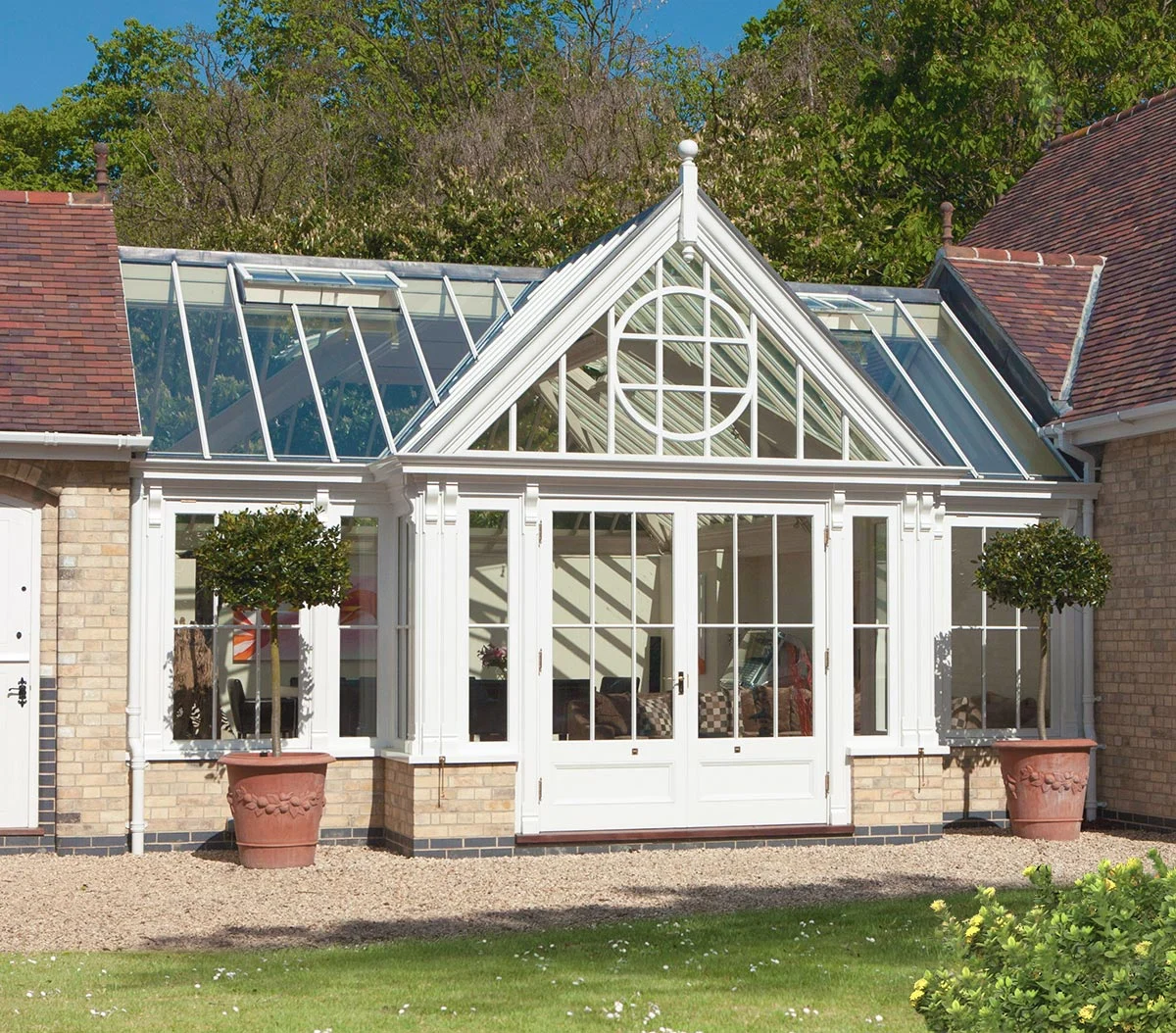 Linking conservatory with feature gable